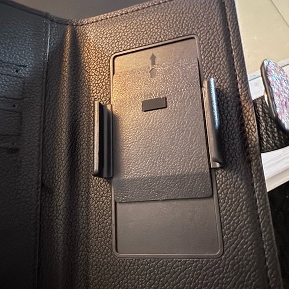 Sparkling Pink Rhinestone Phone Wallet Case - - Picture 4 of 5